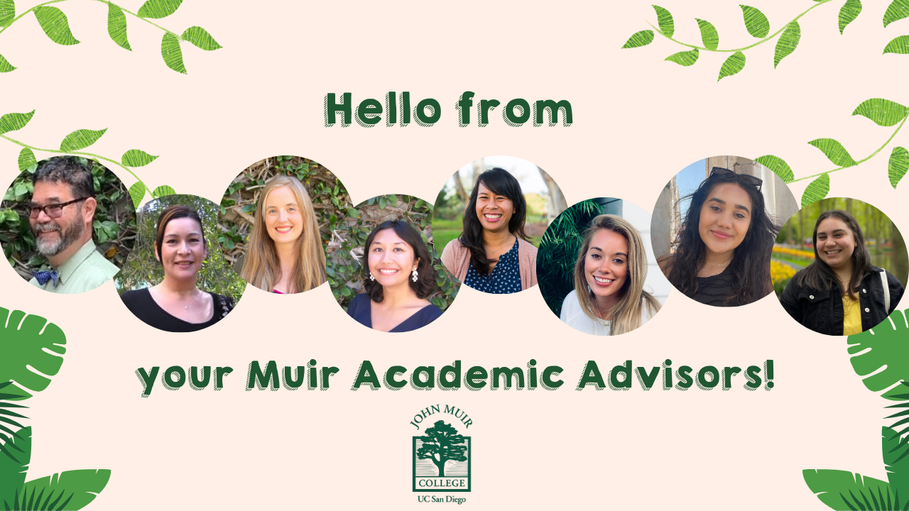 Muir Academic Advising staff photo on zoom.